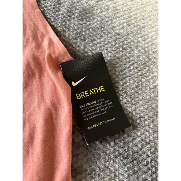 Nike Dri Fit Breathe Racerback Training Pink Gray Tank Women Size Medium NWT - Picture 6 of 13